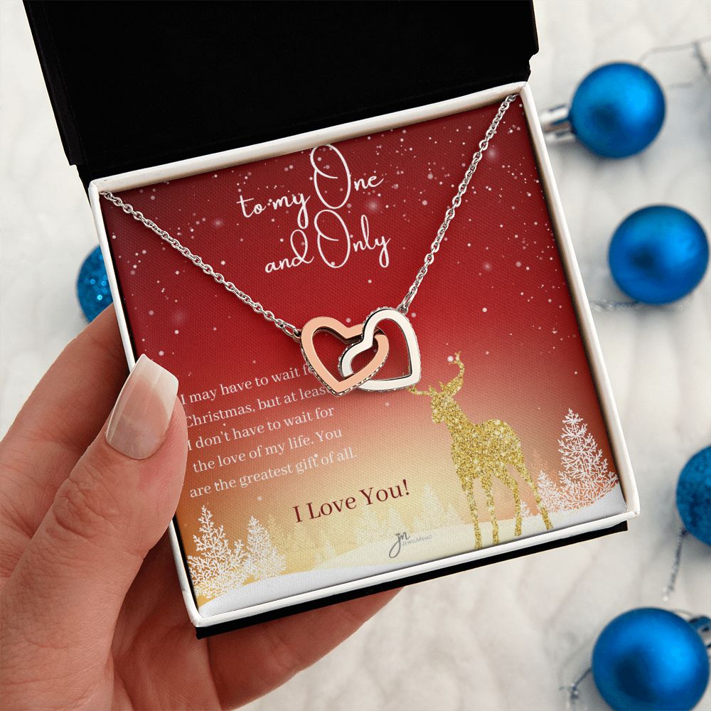 To My One and Only Interlocking Hearts Necklace
