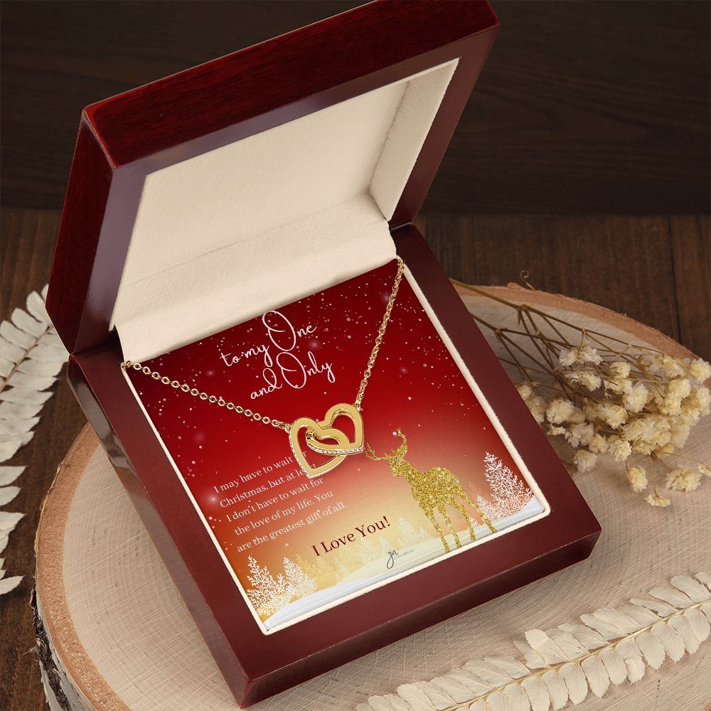 To My One and Only Interlocking Hearts Necklace