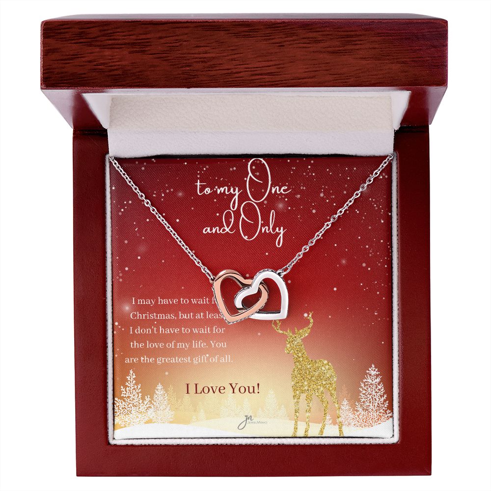 To My One and Only Interlocking Hearts Necklace