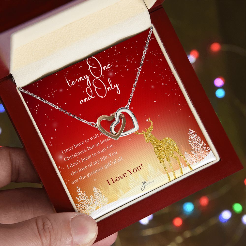 To My One and Only Interlocking Hearts Necklace