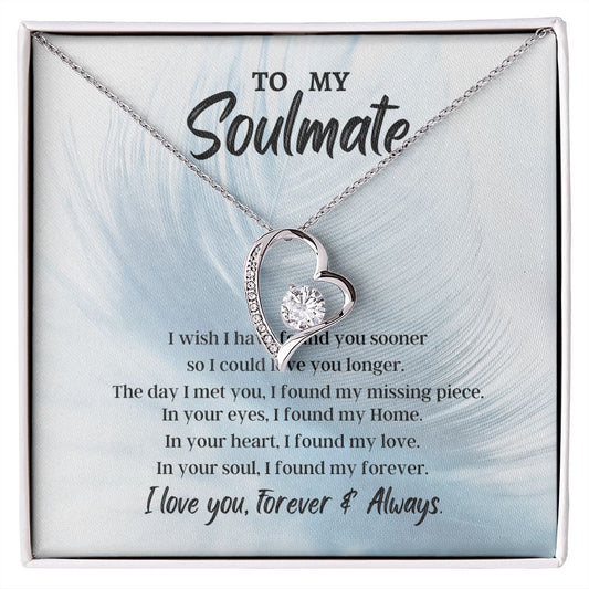 To My Soulmate Forever Love Necklace