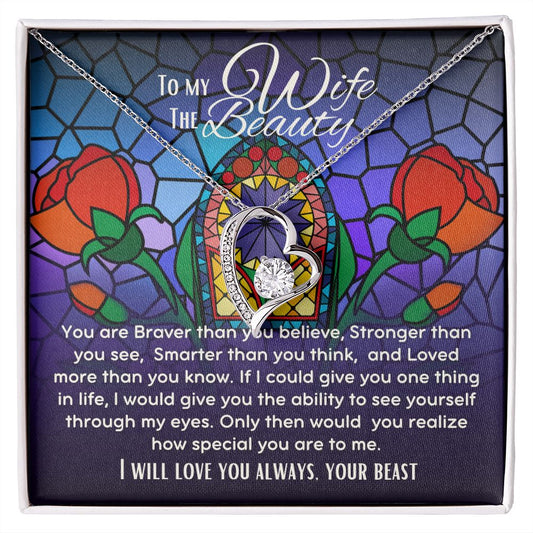 To My Wife The Beauty Forever Love Necklace