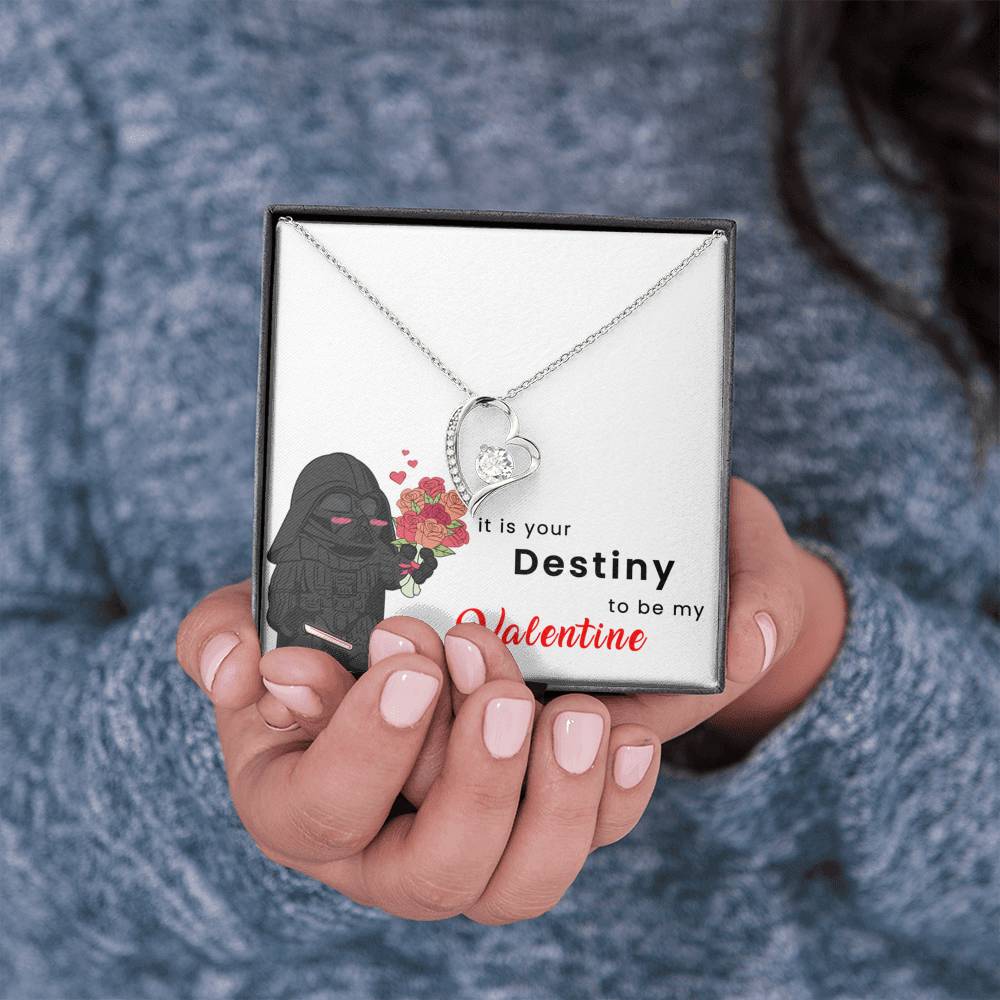 Destiny Valentine Forever Love Necklace - White Card