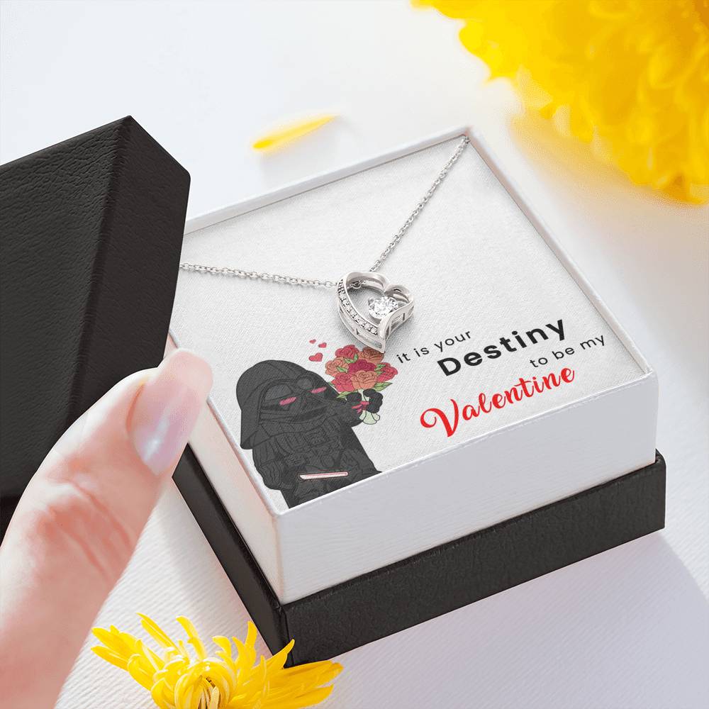 Destiny Valentine Forever Love Necklace - White Card