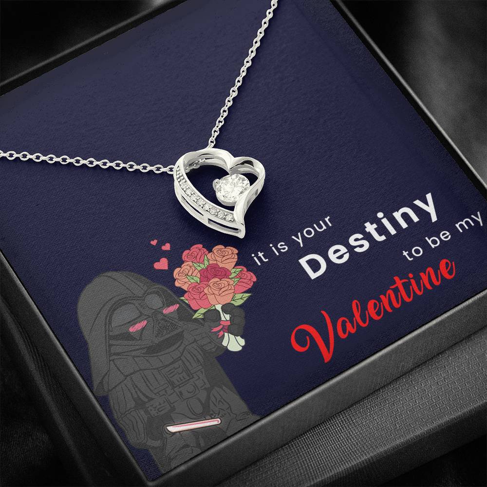 Destiny Valentine Forever Love Necklace - Blue Card