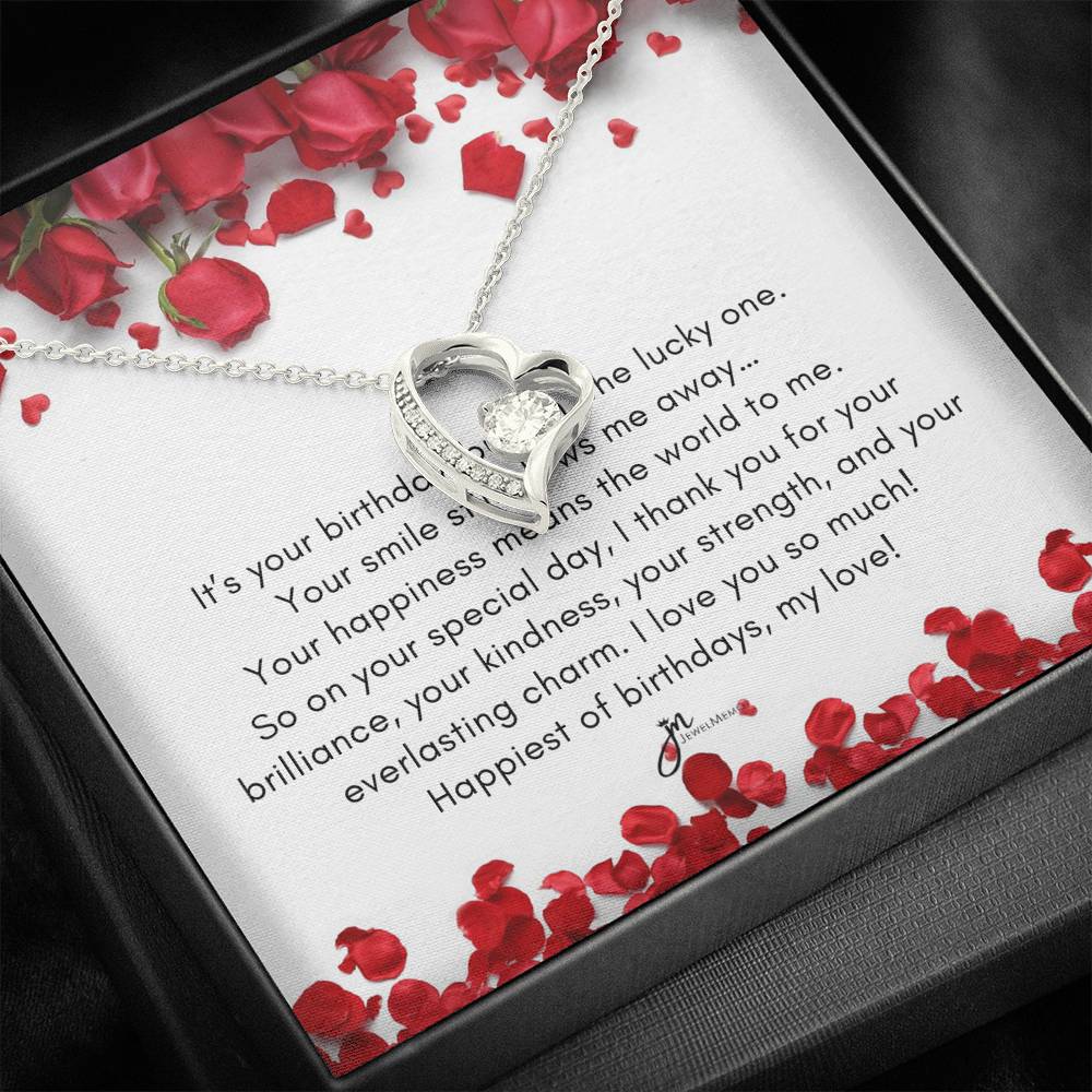 Forever Love Birthday Necklace - Happiest Of Birthdays