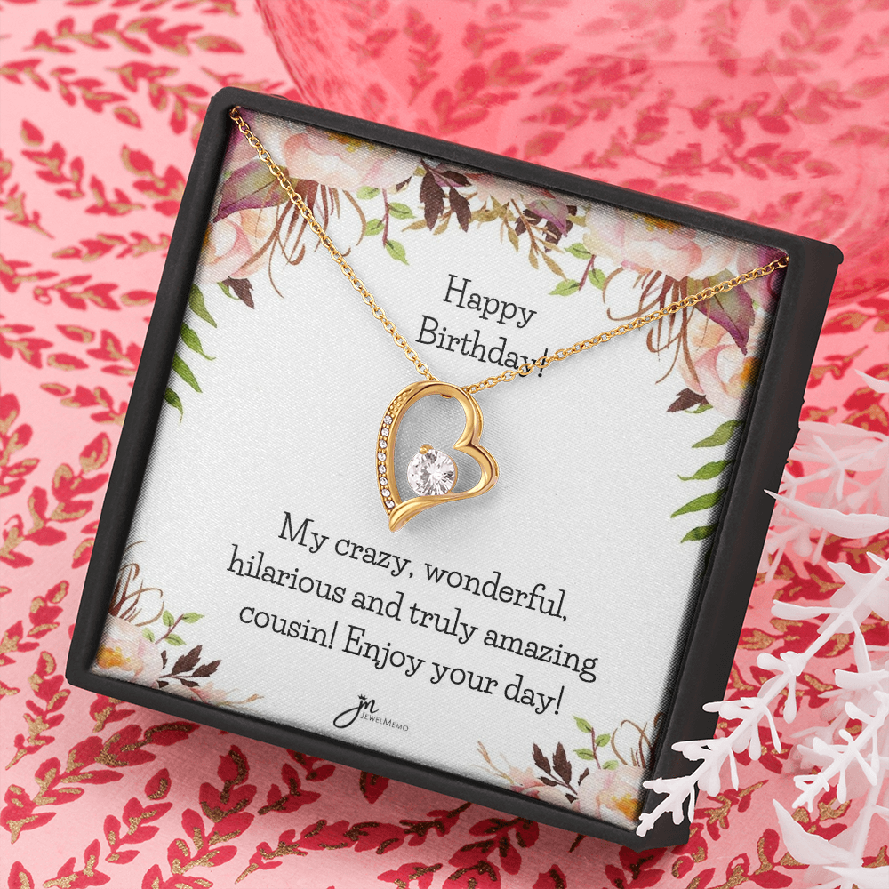 Forever Love Birthday Necklace - Amazing Cousin