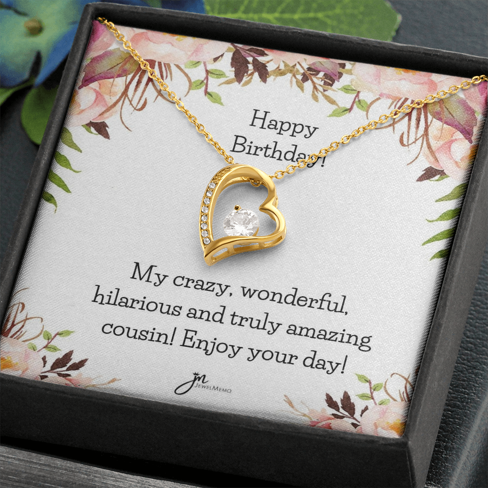 Forever Love Birthday Necklace - Amazing Cousin