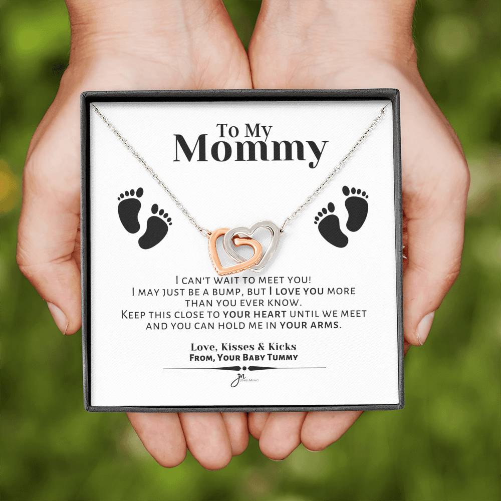 To My Mommy Interlocking Heart Necklace