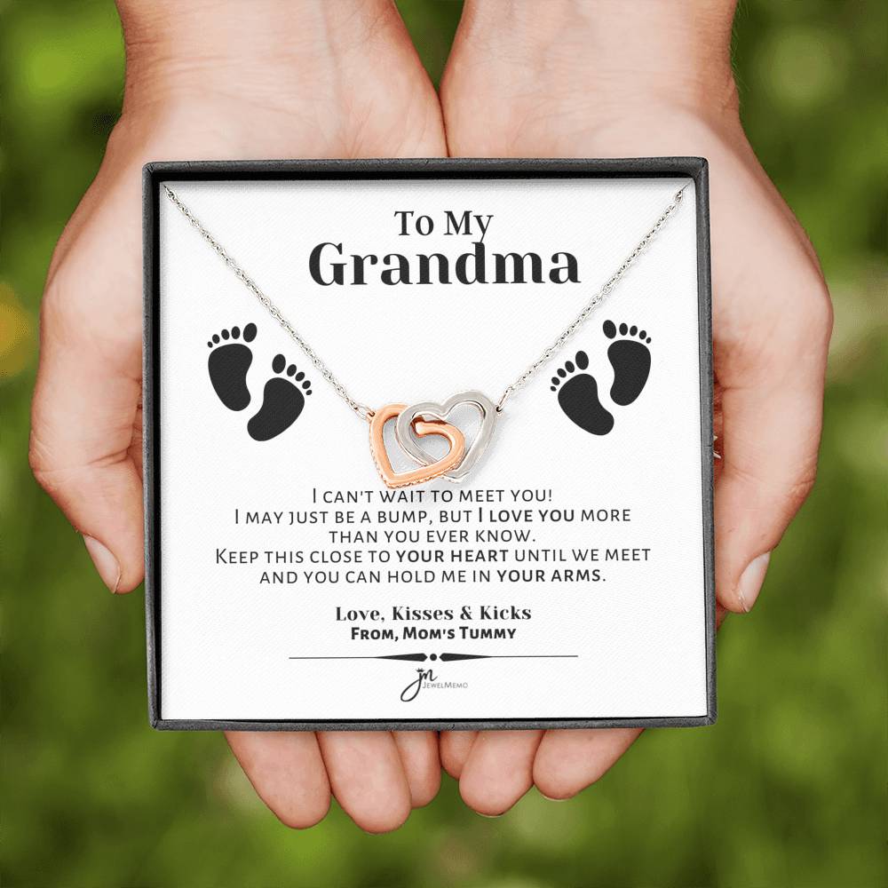 To My Grandma Interlocking Hearts Necklace