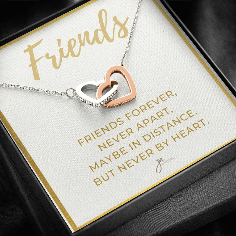 Friends Forever Interlocking Hearts Friendship Necklace
