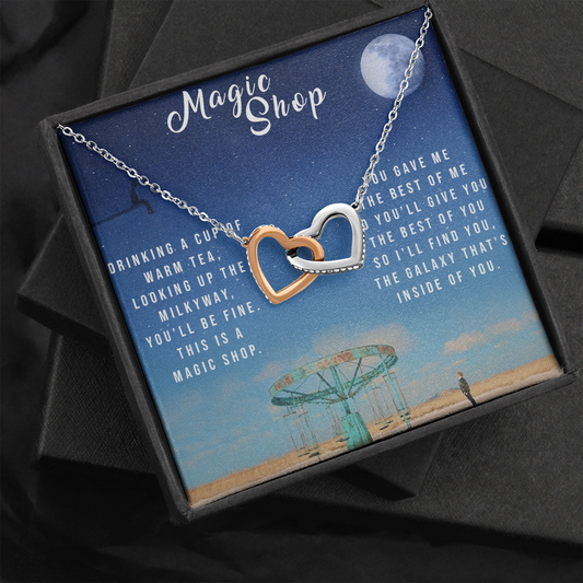 Magic Shop Army Interlocking Hearts Necklace