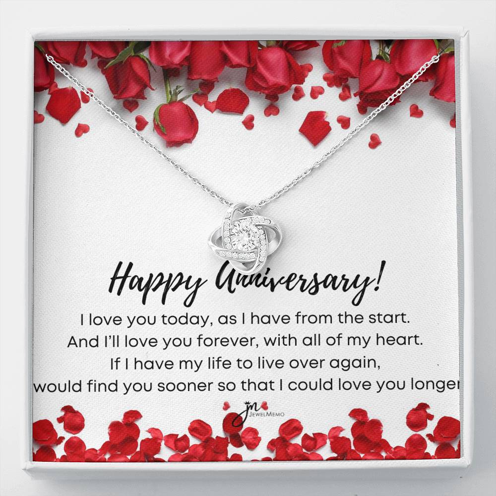 Love Knot Anniversary Necklace - I'll Love You Forever