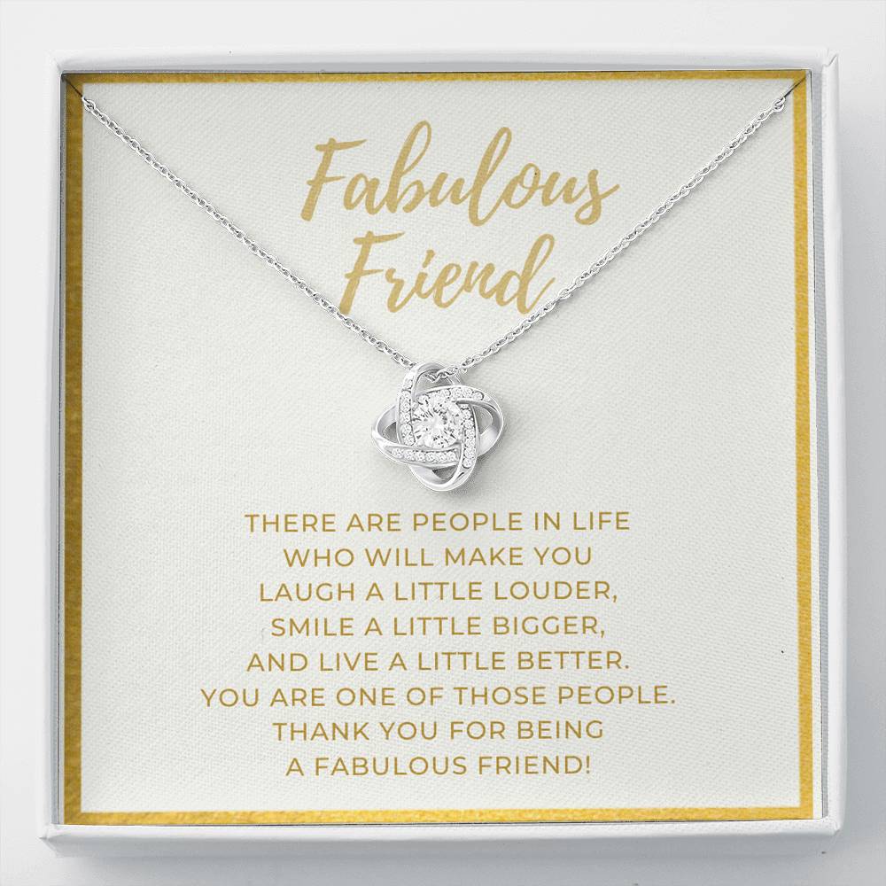 Fabulous Friend Love Knot Friendship Necklace
