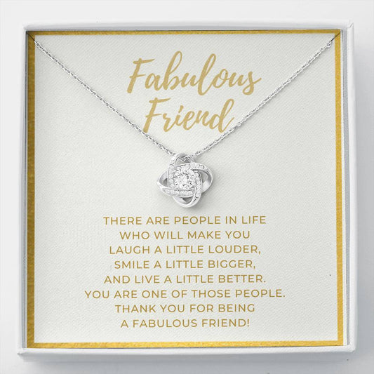 Fabulous Friend Love Knot Friendship Necklace