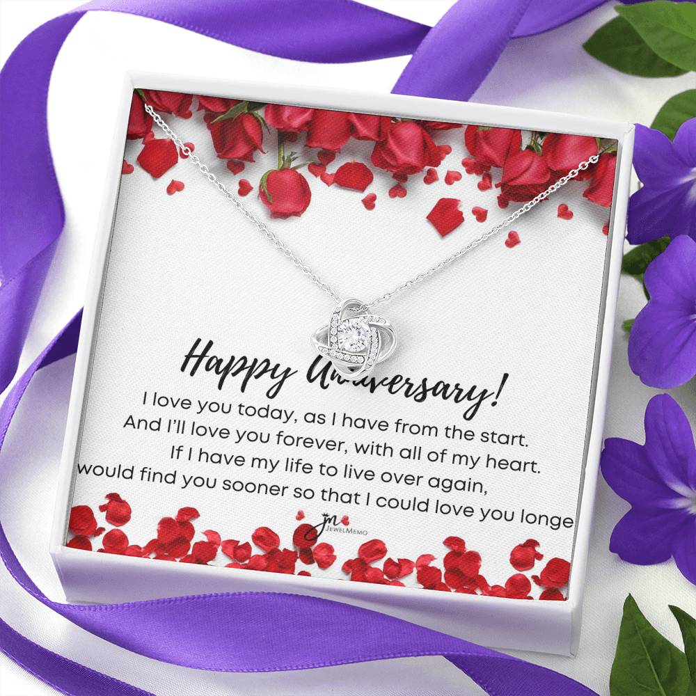 Love Knot Anniversary Necklace - I'll Love You Forever