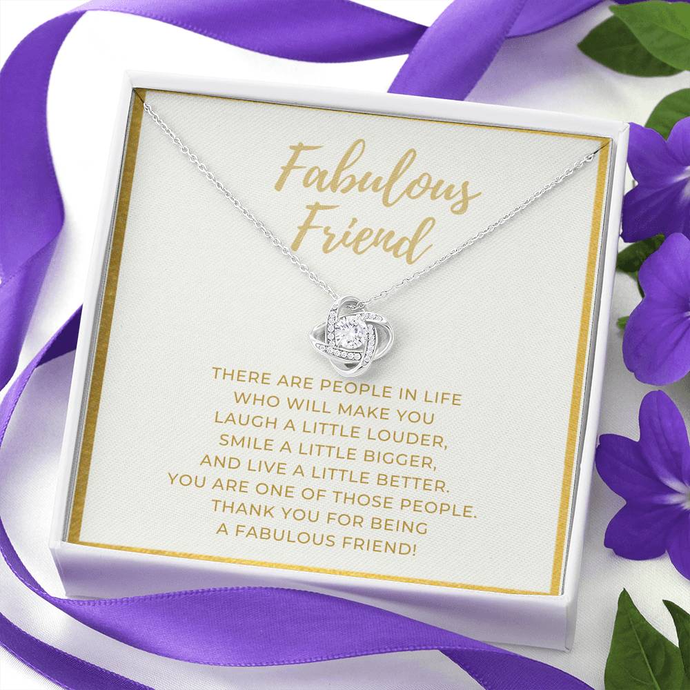 Fabulous Friend Love Knot Friendship Necklace
