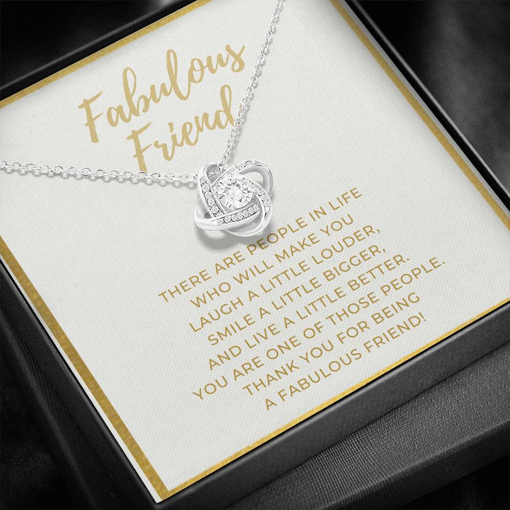 Fabulous Friend Love Knot Friendship Necklace