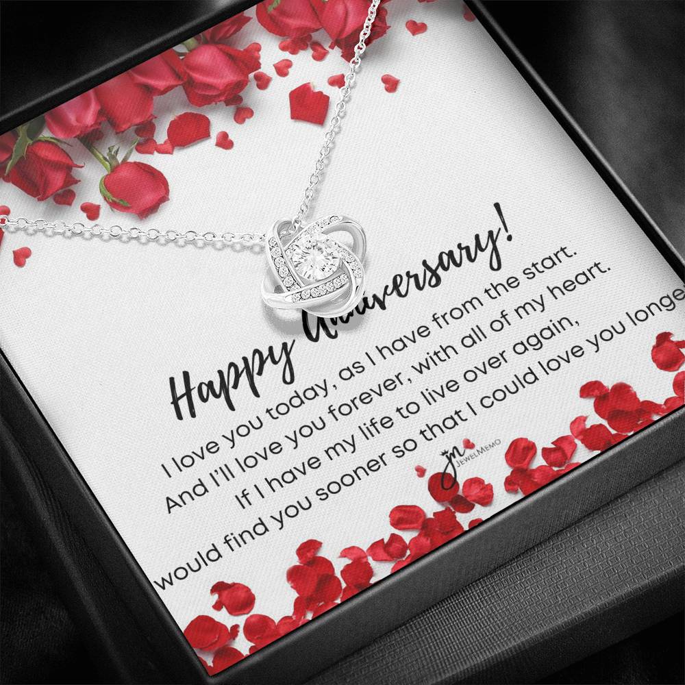 Love Knot Anniversary Necklace - I'll Love You Forever