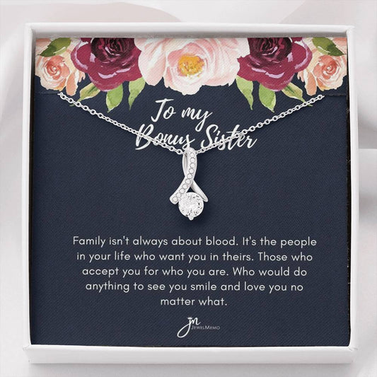 To My Bonus Sister Alluring Beauty Necklace