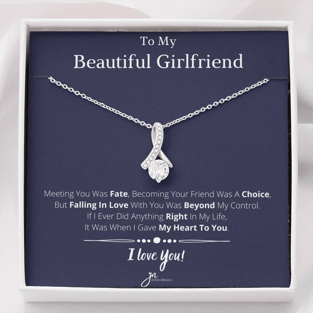 For Her Necklace - To My Beautiful Girlfriend