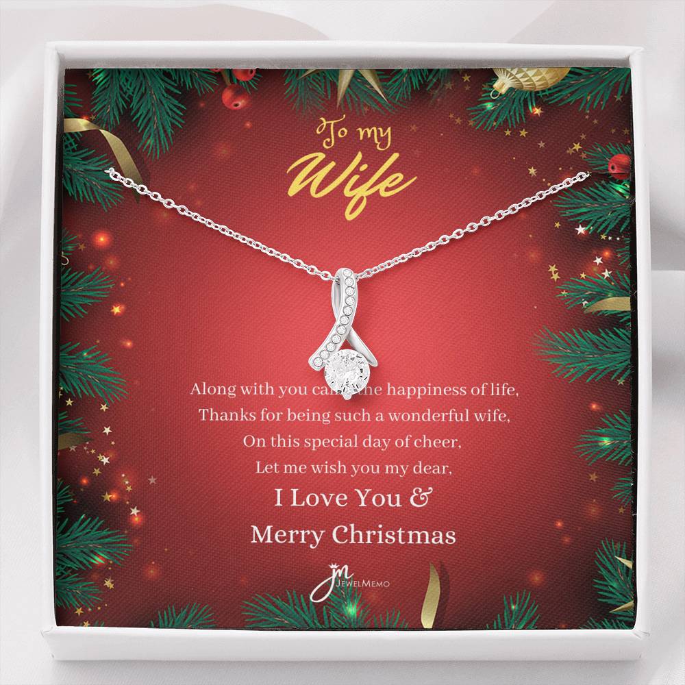 I Love You and Merry Christmas Alluring Beauty Necklace
