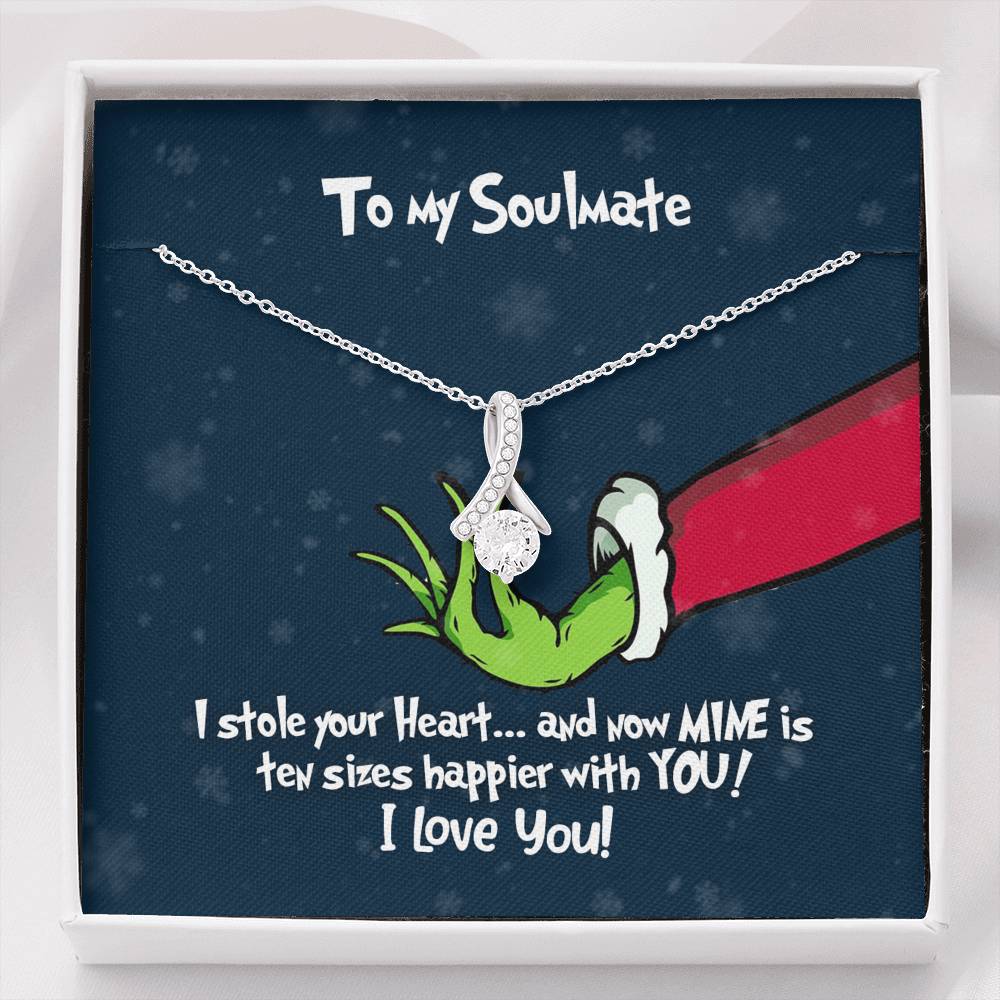 To My Soulmate - Alluring Beauty Grinch Christmas Necklace