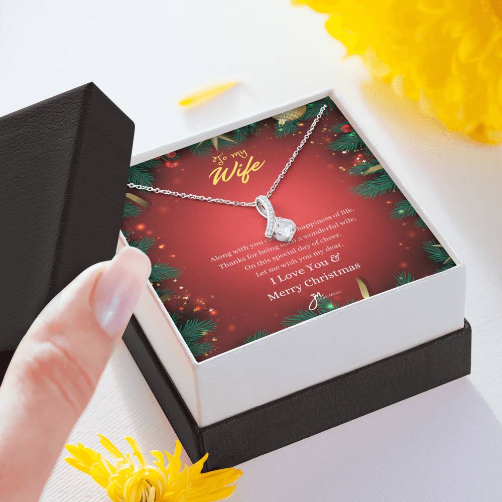 I Love You and Merry Christmas Alluring Beauty Necklace