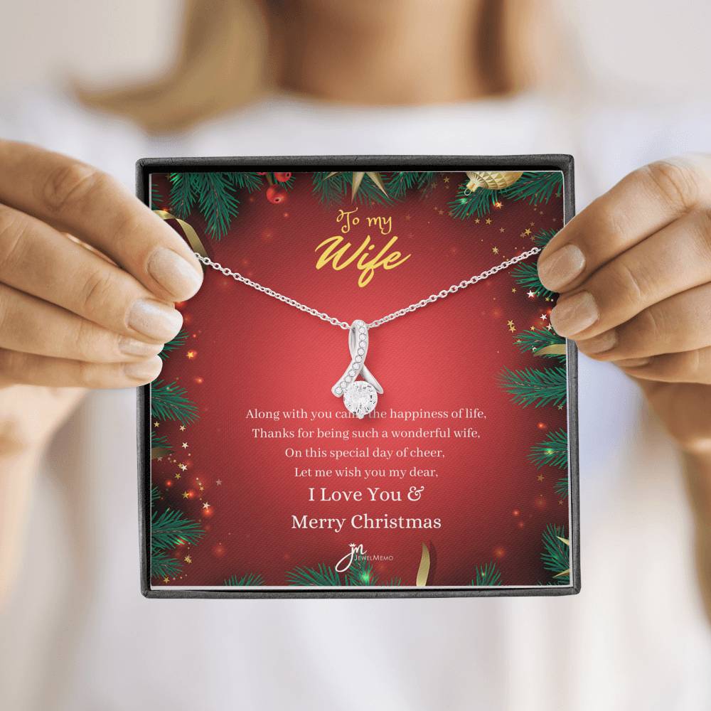 I Love You and Merry Christmas Alluring Beauty Necklace
