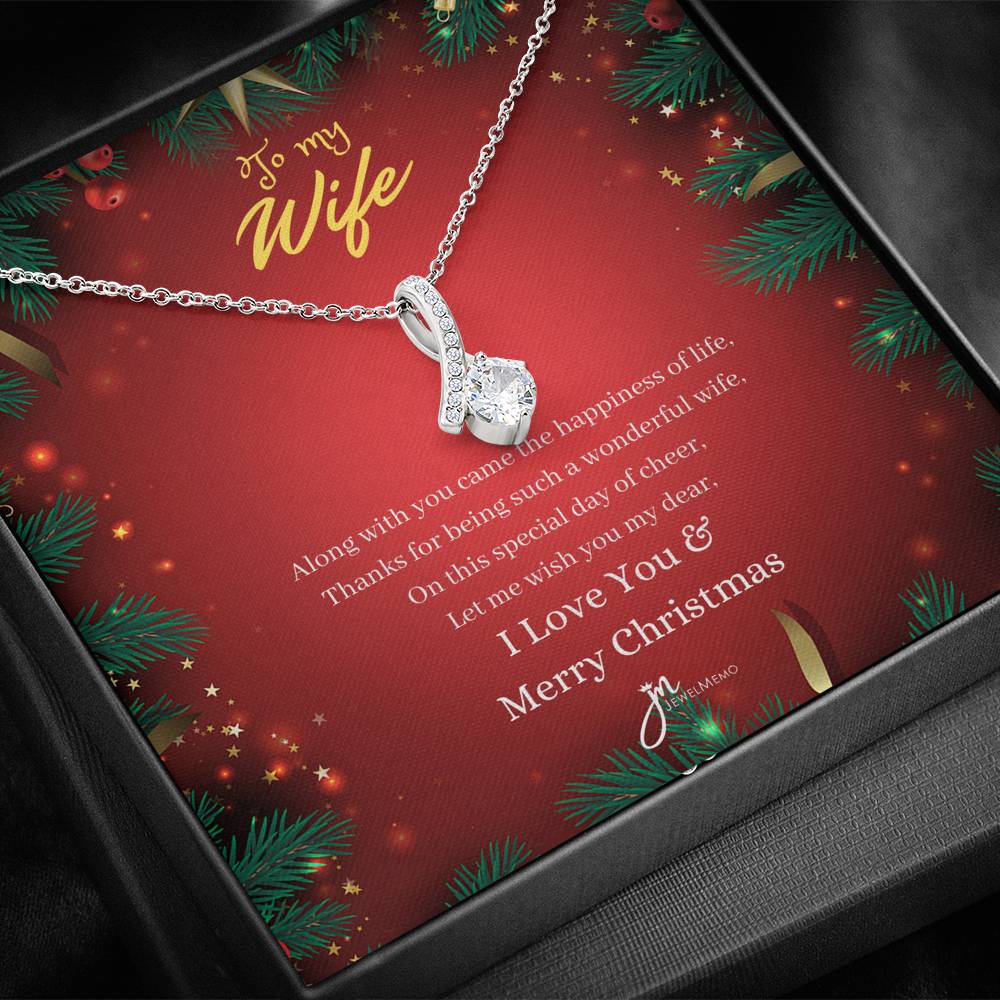 I Love You and Merry Christmas Alluring Beauty Necklace