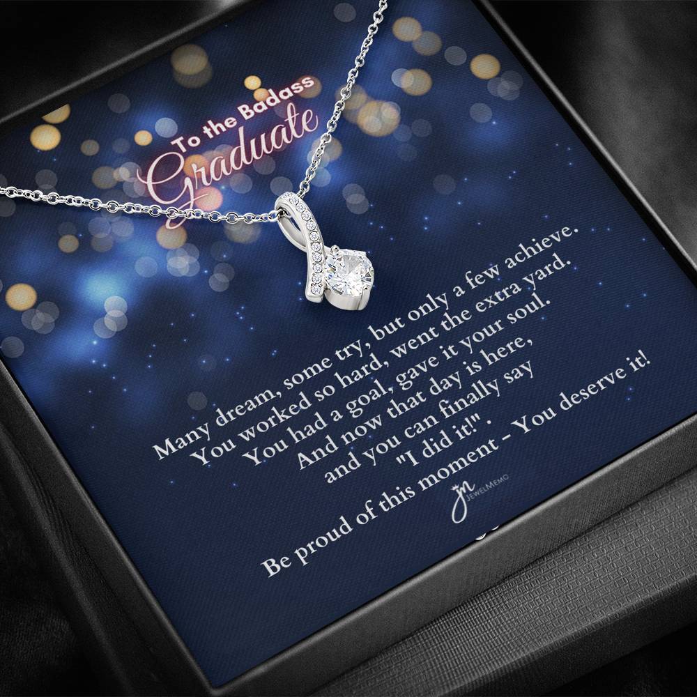 To The BadAss Graduate Alluring Beauty Graduation Necklace