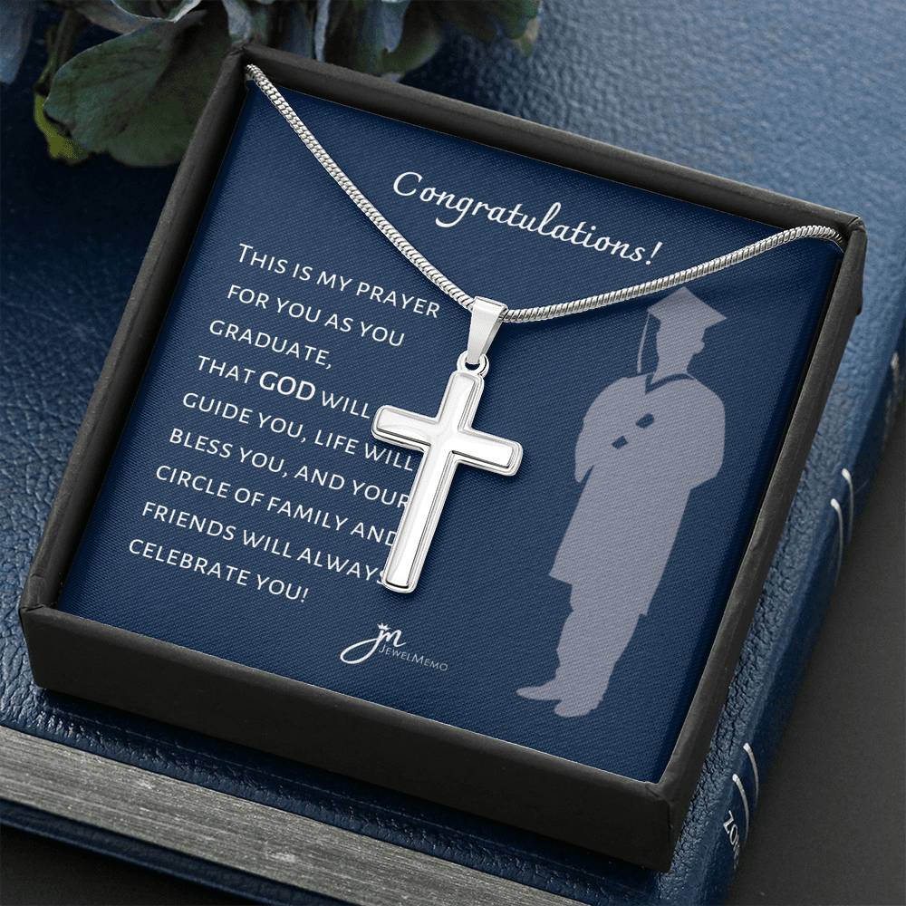 Cross Graduation Necklace - Congratulations