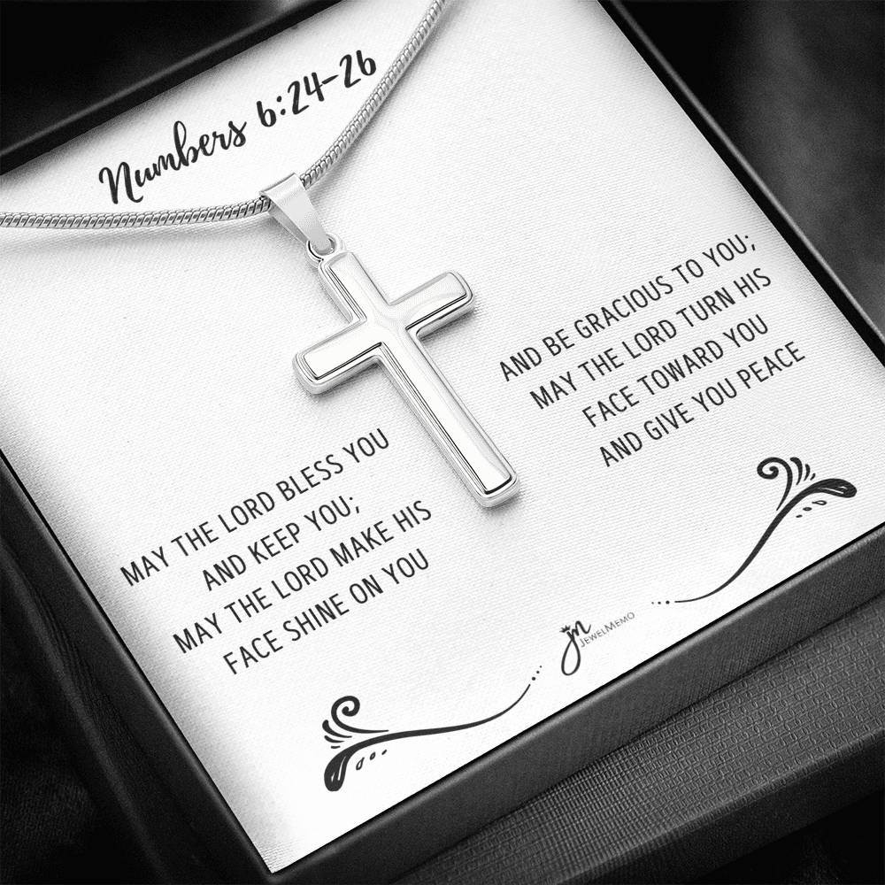 Cross Necklace - May The Lord Bless You