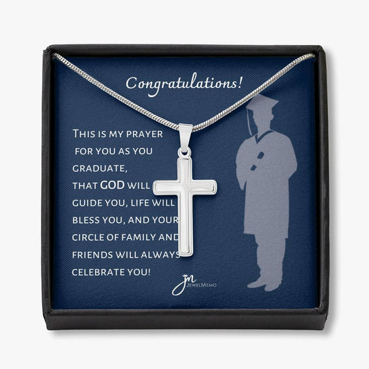 Cross Graduation Necklace - Congratulations