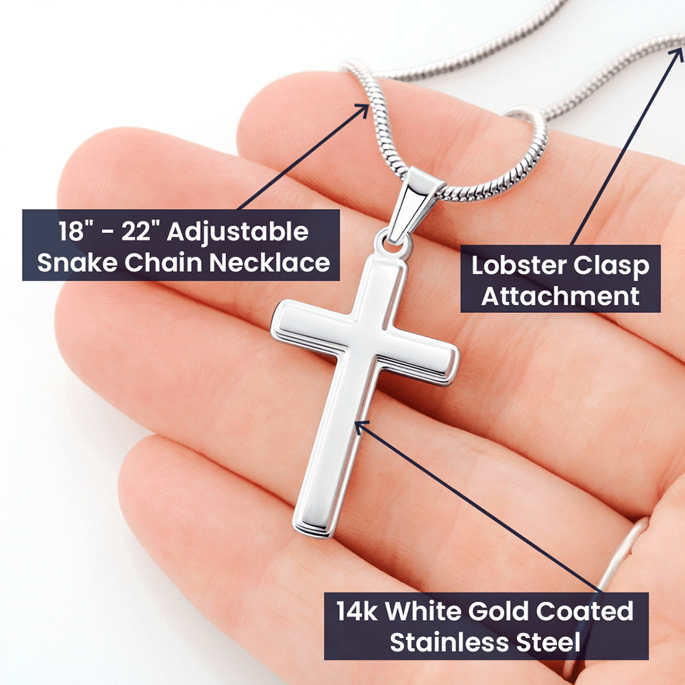 To My Man Christmas Cross Necklace