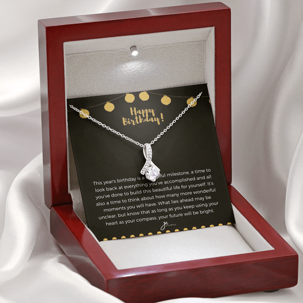 Alluring Beauty Birthday Necklace - Your Future Willl Be Bright