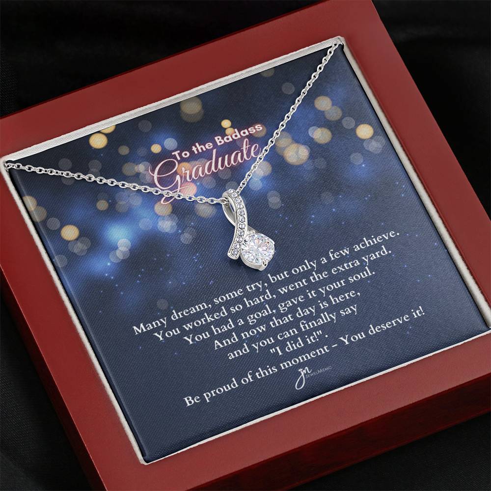 To The BadAss Graduate Alluring Beauty Graduation Necklace