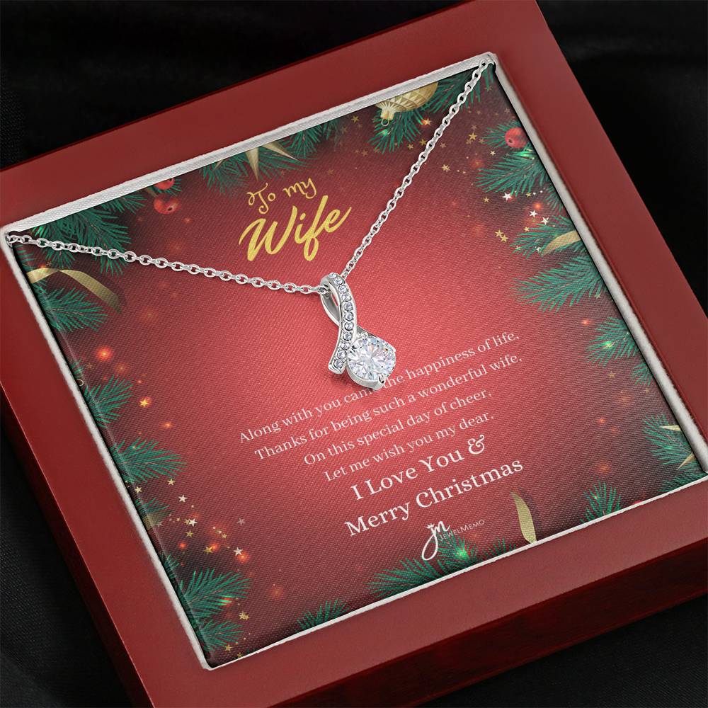 I Love You and Merry Christmas Alluring Beauty Necklace