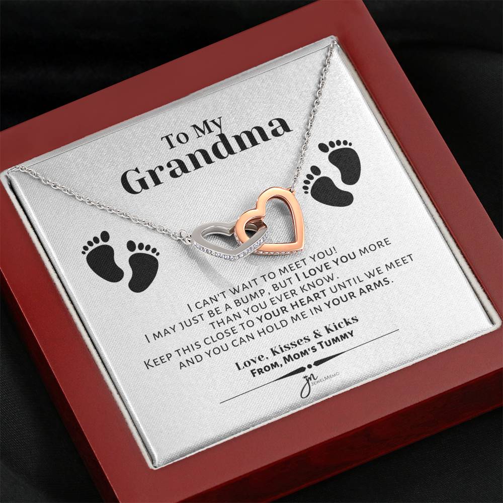 To My Grandma Interlocking Hearts Necklace