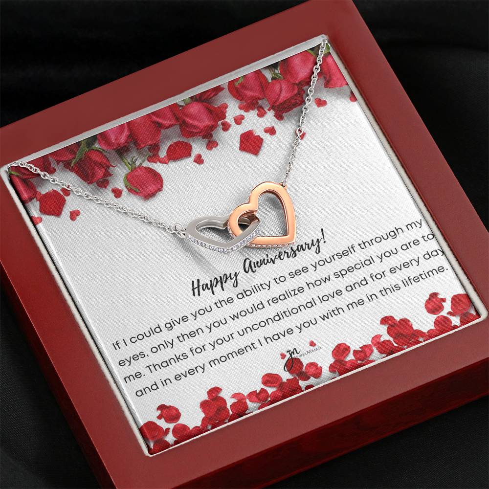 Anniversary Necklace - Interlocking Hearts Necklace