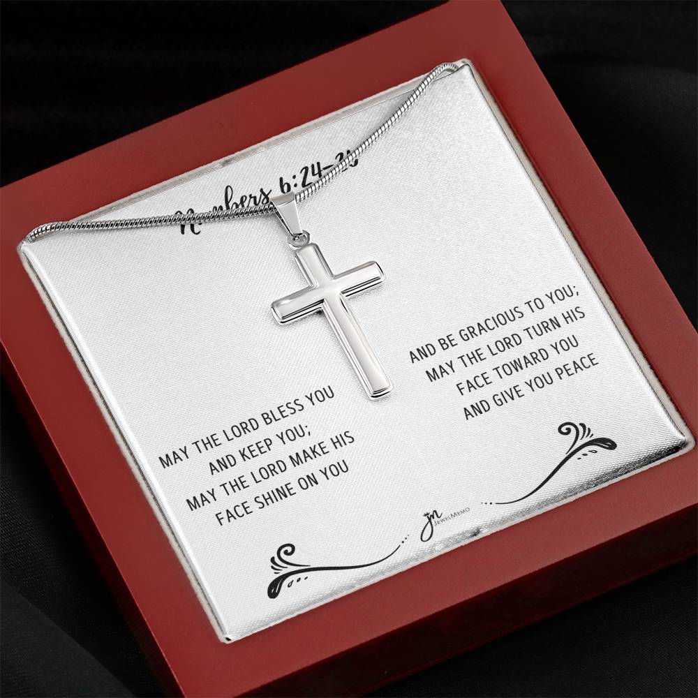 Cross Necklace - May The Lord Bless You