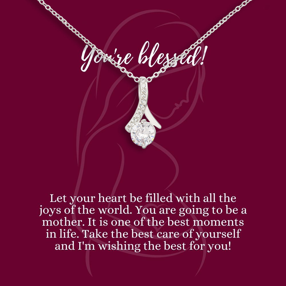 Mom-To-Be Necklace - Wishing The Best For You